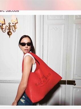 Marc Jacobs Red The Sack Bag Large Tote